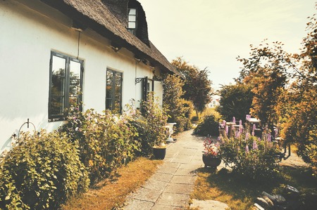 Cute and simple european house in the countryside. Hotel in Dragor Copenhagen Denmark.のeditorial素材