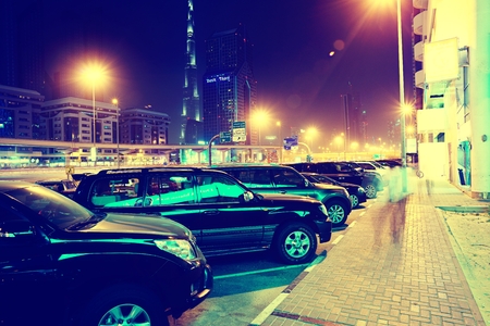 Luxury architecture of Dubai, middle east. Steel beauty of Emirates.のeditorial素材