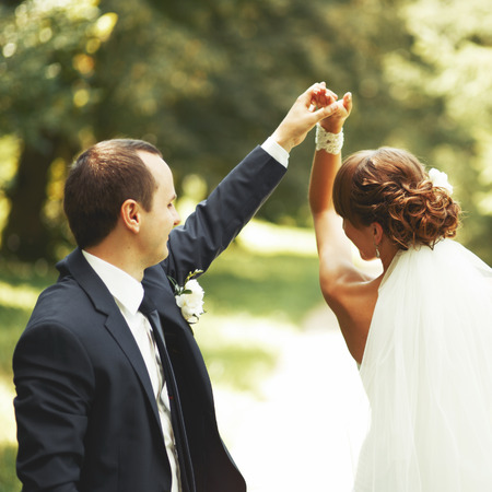 Young wedding  couple. Groom and bride together.の写真素材