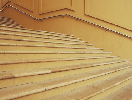 Steps. Exterior of building in Dubai Marina region.の写真素材