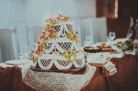 Table decorated for a party or wedding reception.の写真素材
