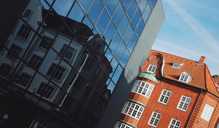 Danish architecture. Aalborg city.の写真素材