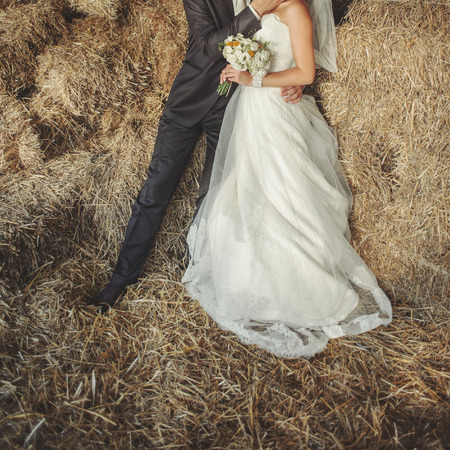 Wedding couple in love together. の写真素材