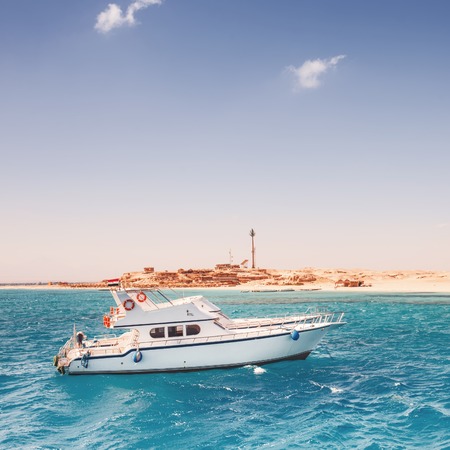 Travel destination, paradise island in Red Seaの写真素材