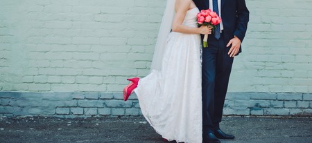 groom and bride, wedding couple togetherの写真素材