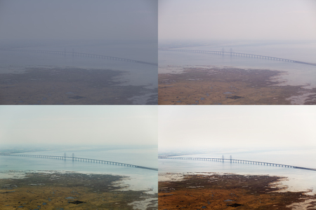 Before and After Retouch Example. Bridgeの写真素材