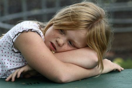 Tired little girl