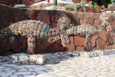 Chandigarh, India - June 10, 2019: Artifacts from Nek Chand Gardenのeditorial素材