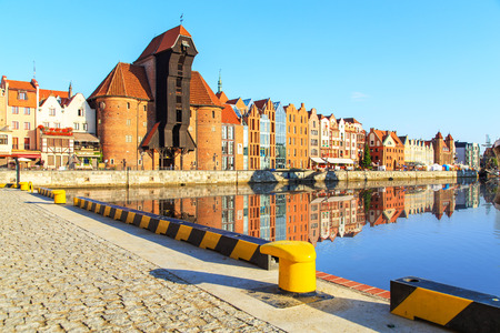 Old Town of Gdansk in Poland with Motlava river, Poland