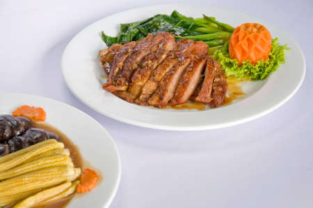 Chinese baked sliced pork.の写真素材