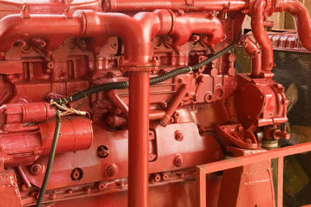 Red ship engine , detail. の写真素材