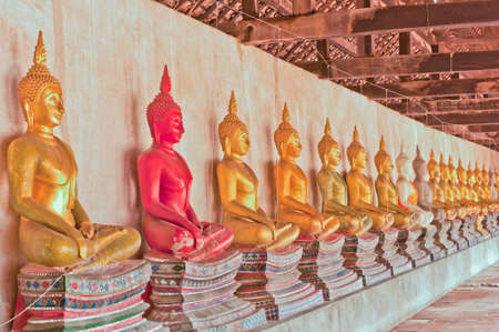 group image of buddha, Ayuthaya, Thailand.の写真素材