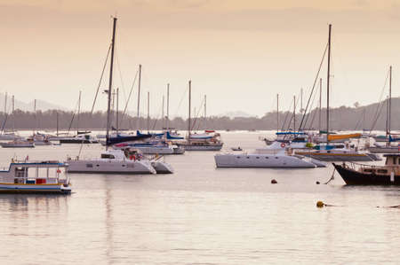 Ao Chalong marina, Phuket Thailand.の写真素材