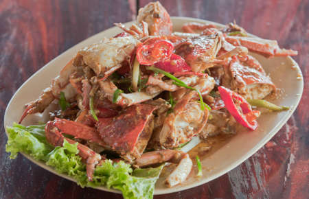 crab meat with curry powder.の写真素材