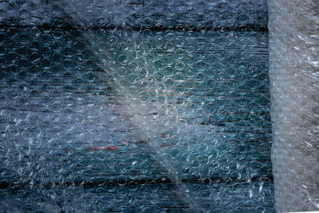 View of and roll over a wooden background