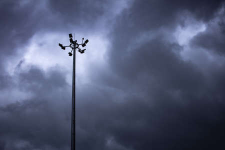 A tall and high lamp post to illuminate wider area, Pollachi, India