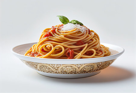 Spaghetti Bolognese with tomato sauce and parmesanの素材
