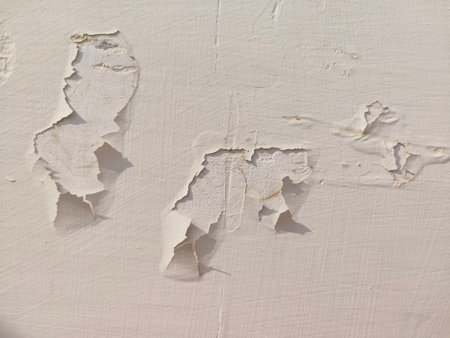 Close up of Damaged wall plasterの写真素材