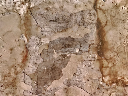 Close up of Damaged wall plasterの写真素材