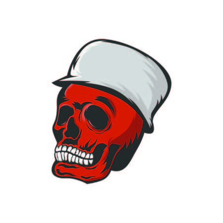 Skull vector head illustration modern style abstract isolatedのイラスト素材