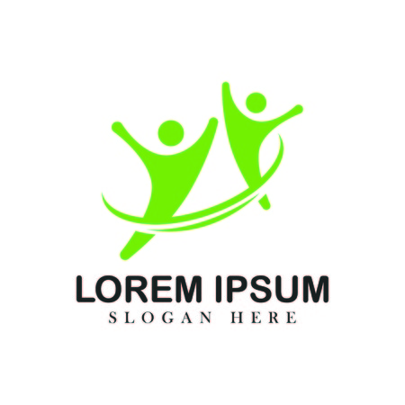 Health human company people vector logotype creative template isolated emblem illustrationのイラスト素材