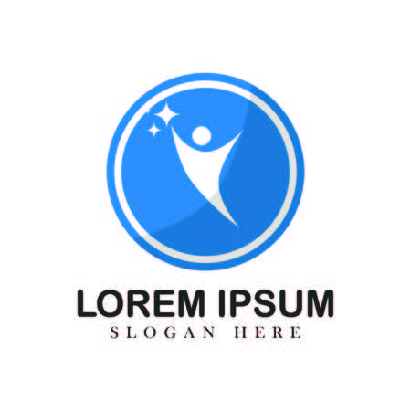 Health human company people vector logotype creative template isolated emblem illustrationのイラスト素材