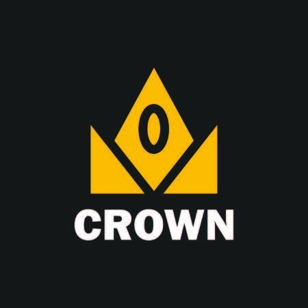 Crown royal king vector logo design abstract emblem premium gold illustration isolatedのイラスト素材