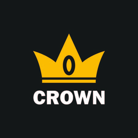 Crown royal king vector logo design abstract emblem premium gold illustration isolatedのイラスト素材