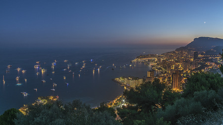 Sunset in Monte Carlo Monacoの写真素材