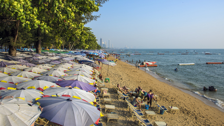 Jomtien Beach in Pattaya Thailandのeditorial素材