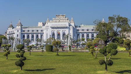 Town hall in Yangonの写真素材