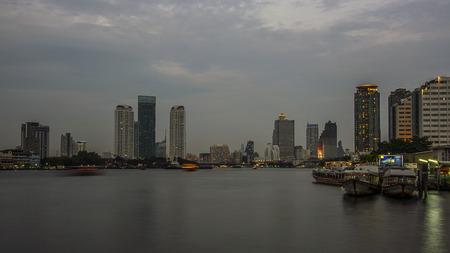 Chao Phraya river in Bangkokのeditorial素材