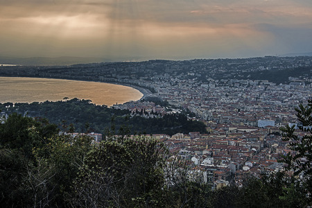 City of Nice view from the castleのeditorial素材