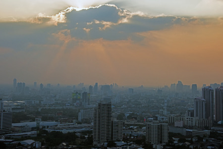 Sathorn Bangkok city downtown districtのeditorial素材