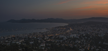 Cannes sunsetの写真素材