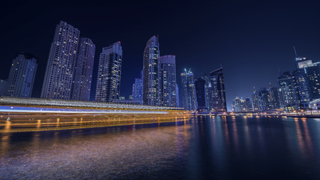 Dubai Marina cityscapeの写真素材