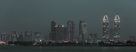 Dubai city twilightのeditorial素材