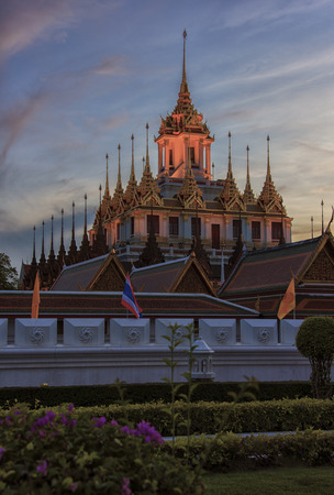 Wat temple in Bangkok Ratchanatdaramの写真素材