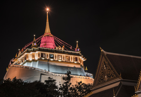 Wat Saket Temple in Bangkokの写真素材