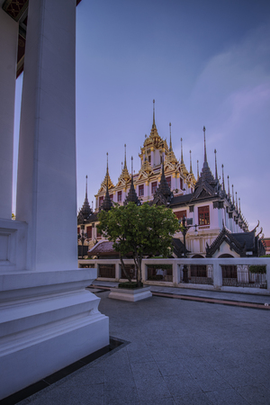 Wat temple in Bangkok Ratchanatdaramの写真素材