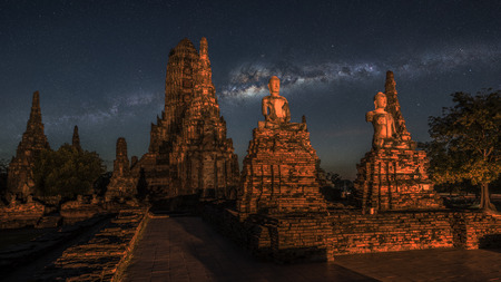 Ayutthaya Wat Chaiwatthanaramの写真素材