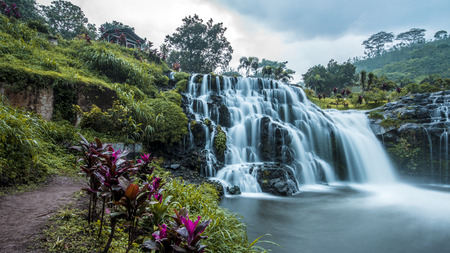 Waterfall in Javaの写真素材
