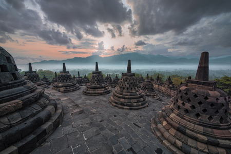 Borobudur temple in Javaの写真素材