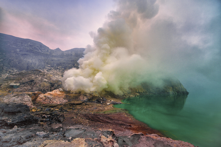 Kawah Ijen in East Javaの写真素材