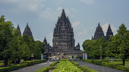 Prambanan temple in Javaの写真素材