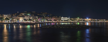 Cannes by nightの写真素材