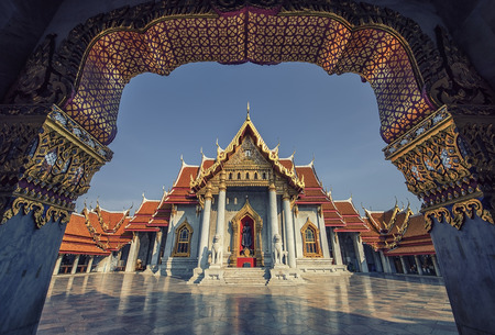 Marble temple in Bangkokのeditorial素材