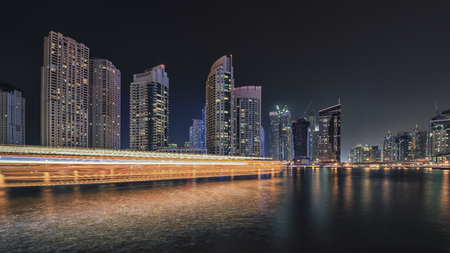 Dubai Marina cityscapeのeditorial素材