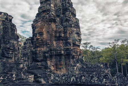Angkor Thom in Angkor complexの写真素材