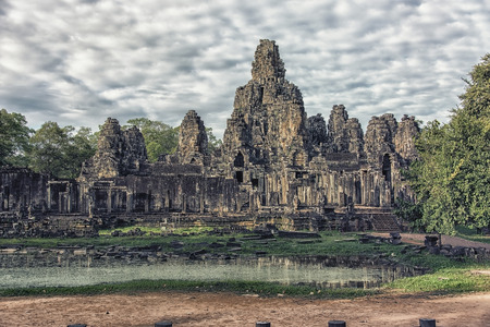 Angkor Thom in Angkor complexの写真素材
